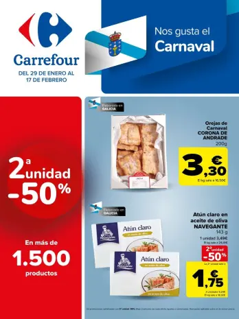 Ofertas de Carrefour España de 29 enero a 17 febrero 2026 CARNAVAL GALICIA