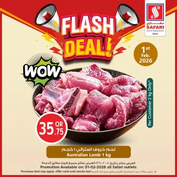 Safari hypermarket Qatar Offers Sunday 1 February Flash deals