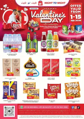 Night to Night  Dubai  Offers from 1 to 15 February Valentine's Day Offers