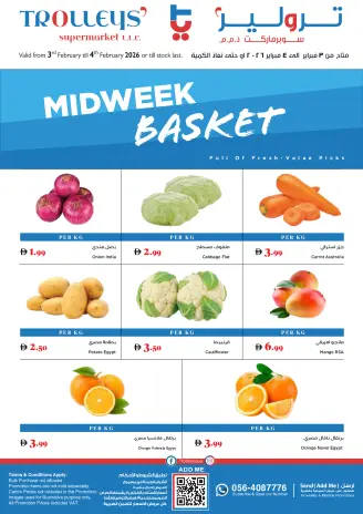 Trolleys supermarket UAE Offers from 3 to 4 February 2026 Midweek Deals
