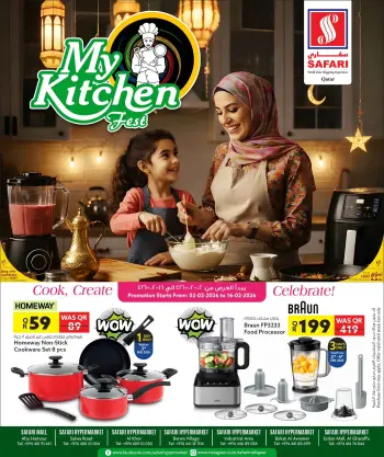 Safari hypermarket Qatar Offers from 2 to 16 February 2026 My Kitchen Festival Offers