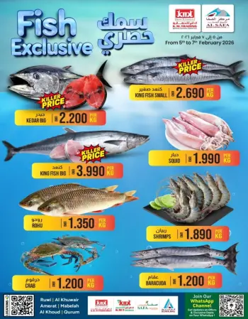 KM trading & Al Safa Oman Offers from 5 to 7 February 2026 Fish Exclusive Deals