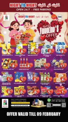 Night to Night UAE Offers from 6 to 9 February 2026 Valentime Day Offers