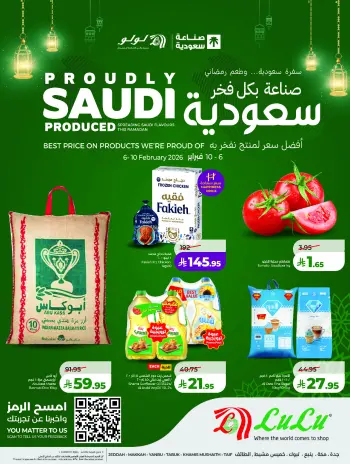 Lulu  Western Region  Offers from 6 to 10 February Proudly made in Saudi Arabia