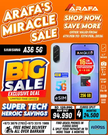 Ofertas de Teléfonos Arafa Bahréin de 6 a 12 febrero 2026 Súper ofertas