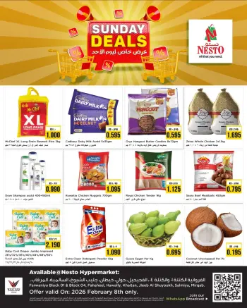 Offres Nesto Hypermarchés Koweït seulement dimanche 8 février Offres du dimanche