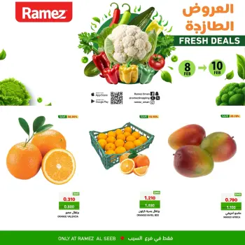 Ofertas de Mercados Ramez  Al Seeb  de 8 a 10 febrero Ofertas frescas