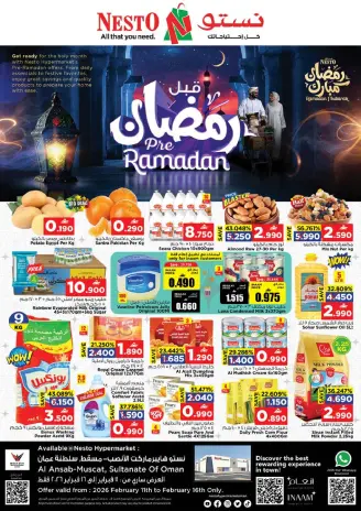Ofertas de Nesto  Muscat  de 11 a 16 febrero Ofertas previas al Ramadán