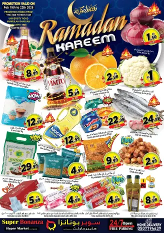 Super Bonanaza  Sharjah  Offers from 19 to 22 February Ramadan Kareem Offers