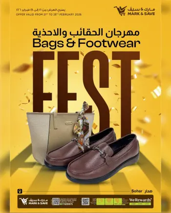 Mark & Save  Sohar  Offers from 21 to 28 February Bags and Shoes Festival Offers