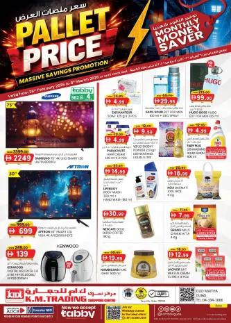 Km trading  Dubai  Offers from 26 February to 8 March PALLET PRICE