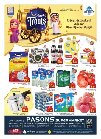 Ofertas de supermercado Pasons Emiratos Árabes Unidos de 27 febrero a 1 marzo 2026 Ofertas de Ramadán