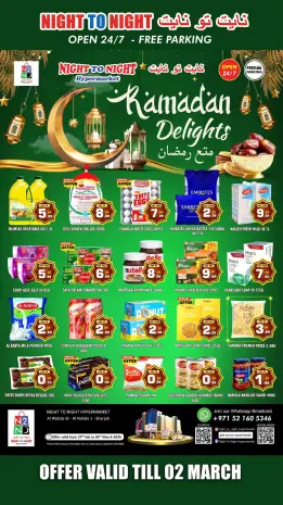 Night to Night UAE Offers from 27 February to 2 March 2026 Ramadan Delights Offers