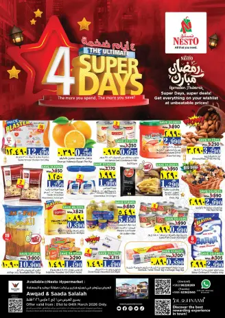 Ofertas de Nesto  Salalah  de 1 a 4 marzo Grandes ofertas de 4 días