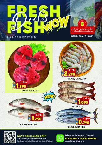 Ofertas de Hipermercado Al Karama Oman de 5 a 7 marzo 2026 Ofertas Exclusivas de Pescado