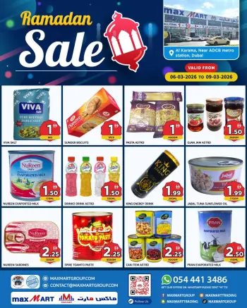Max Mart UAE Offers from 6 to 9 March 2026 Ramadan Offers