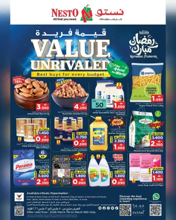 Ofertas de Nesto Oman de 7 a 16 marzo 2026 Ofertas de valor únicas