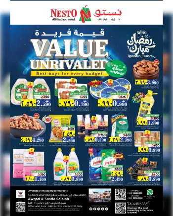 Ofertas de Nesto  Salalah  de 8 a 15 marzo Ofertas de valor únicas