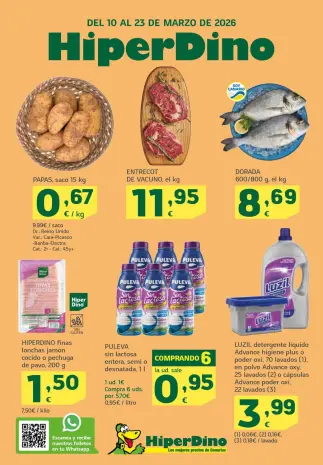 Ofertas de HiperDino España de 10 marzo a 23 marzo 2026 Ofertas de marzo