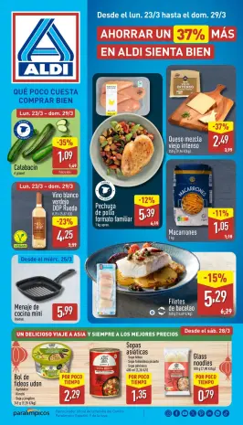 Ofertas de ALDI España de 23 a 29 marzo 2026 ¡Qué poco cuesta comprar bien!