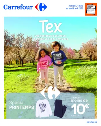 Offres Carrefour France de 24 mars à 6 avril 2026 TEXTILE SPÉCIAL PRINTEMPS
