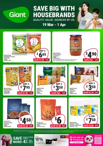 Ofertas de Giant Singapur de 19 marzo a 1 abril 2026 Ahorra a lo grande con las marcas de casa