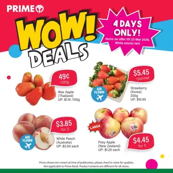 Ofertas de Supermercado Prime Singapur de 20 a 23 marzo 2026 Descubre ofertas atractivas