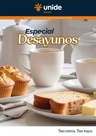 Ofertas de Unide Market España de 19 marzo a 8 abril 2026 Especial Desayunos