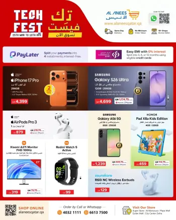 Ofertas de Compañía Al Anis Katar de 25 marzo a 10 abril 2026 Ofertas del Tech Fest