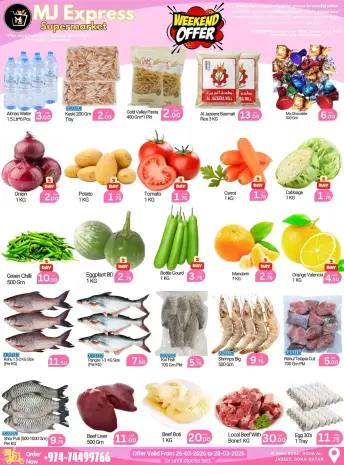 MJ Express Qatar offers from 26 to 28 March 2026 Weekend Deals