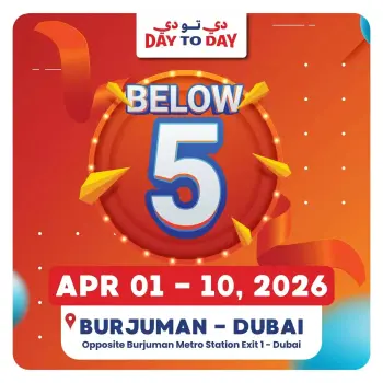 Day to Day offers in BurJuman from 1 to 10 April 2026 Below 5 Offer