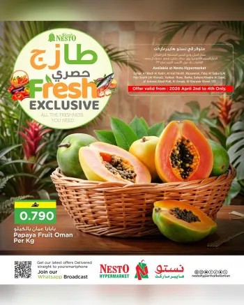 Nesto Oman offers from 2 to 4 April 2026 Fresh Exclusive Offers