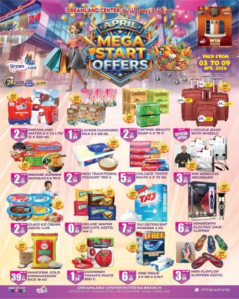 Dream Land supermarket UAE offers in Dubai from 3 to 9 April 2026 mega start offers