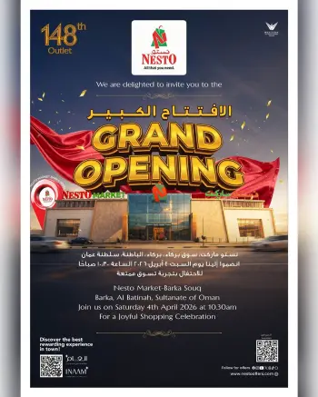 Ofertas de Nesto Oman Barka sábado 4 abril 2026 Gran apertura Ofertas