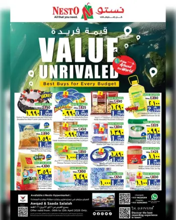 Ofertas de Nesto Oman Salalah de 6 a 12 abril 2026 Ofertas de valor únicas