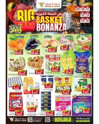 Ofertas de Mark & Save Oman Barka de 9 a 15 abril 2026 Big Basket Bonanza