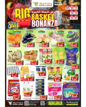 Ofertas de Mark & Save Oman Almabylh de 9 a 15 abril 2026 Big Basket Bonanza