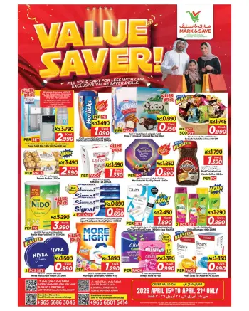 Ofertas de Mark & Save Kuwait Fahaheel, Jlyb de 15 a 21 abril 2026 Ahorrador de valor