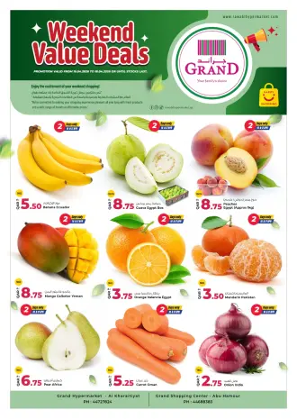 Grand & Al Rawabi Qatar offers from 16 to 18 April 2026 Value Weekend Deals