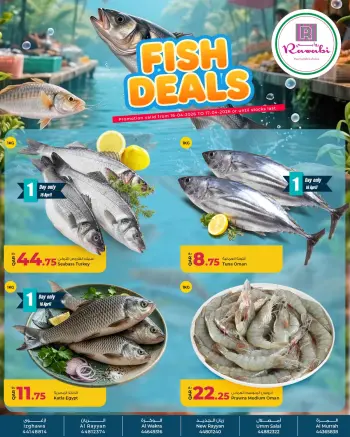 Offres Marchés de Rawabi Qatar de 16 à 17 avril 2026 Offres de poisson