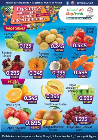 Day fresh Market Kuwait offers from 16 to 18 April 2026 Fresh deals