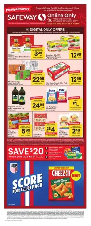 Offres Supermarché Safeway États-Unis de 17 à 23 avril 2026 Offres exclusives en ligne