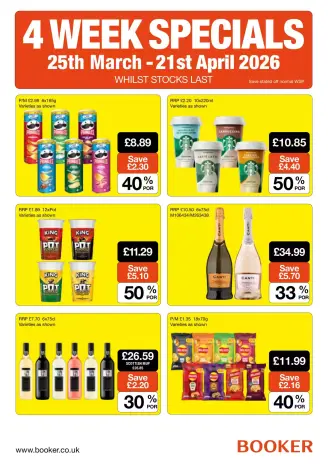 عروض جملة بوكر المملكة المتحدة من ٢ حتى ٢١ أبريل ٢٠٢٦ عروض خاصة لمدة 4 أسابيع