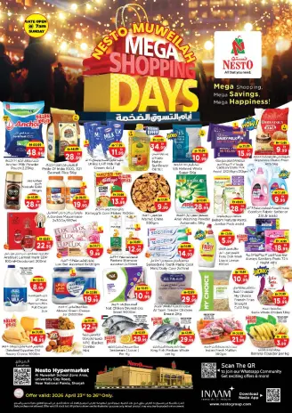 Mega ahorros en Nesto Hipermercados, sucursales Muwaileh, del 23 al 26 abril 2026