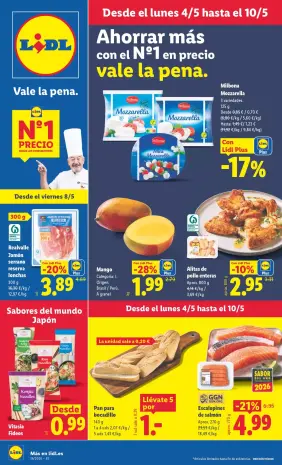 Ofertas de Lidl España de 4 a 10 mayo 2026 ofertas semanales