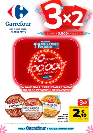 عروض كارفور إسبانيا من ٢٣ أبريل حتى ١١ مايو ٢٠٢٦ 3x2 + صفقات