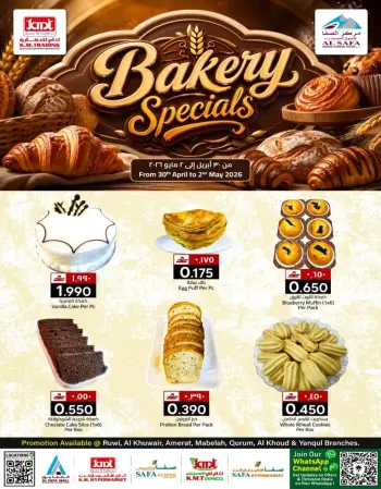 KM trading & Al Safa Oman offers from 30 April to 2 May 2026 Bakery Deals
