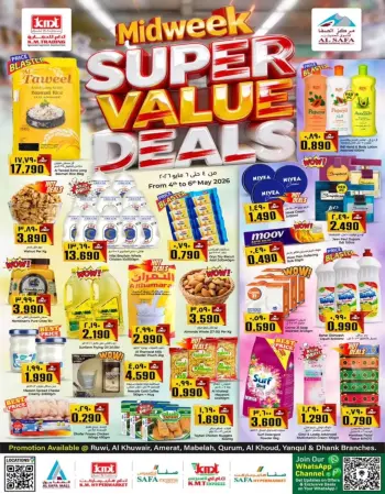 Ofertas de Comercio de KM y Al Safa Oman de 4 a 6 mayo 2026 Ofertas de mitad de semana