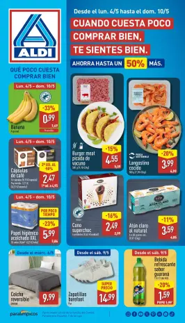 Offres ALDI Espagne de 4 à 10 mai 2026 Comme il coûte peu d'acheter bien !