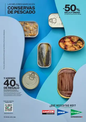 Ofertas de Hipercor España de 9 abril a 5 mayo 2026 Las Mejores Marcas En Conservas De Pescado